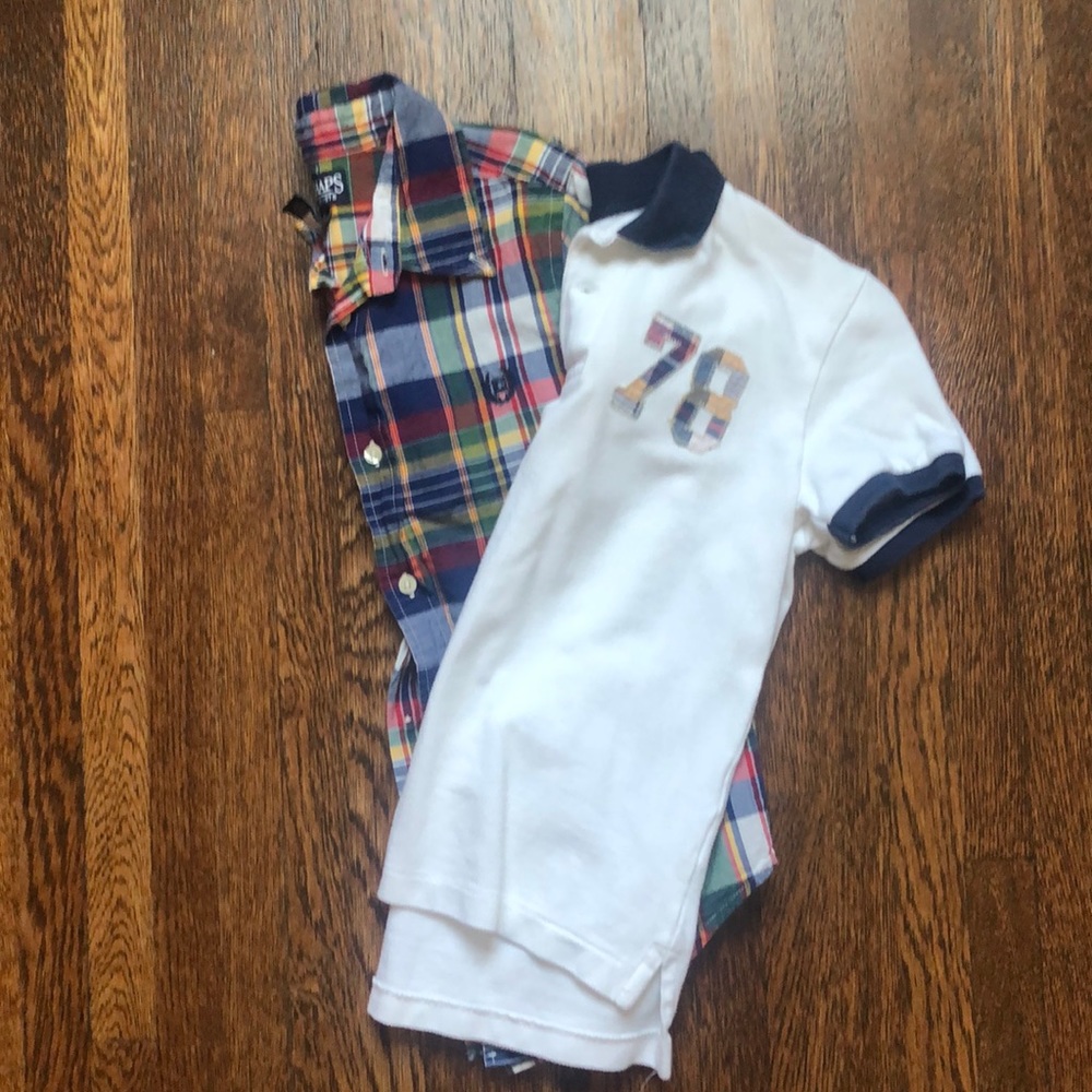 Boys Chaps shirt sleeve collared shirts